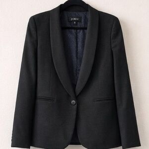 J.Crew One-Button Black Blazer | Size 8 | Classic Tailored Jacket